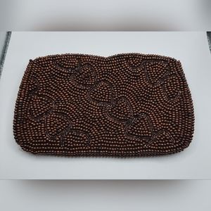 Handmade Bronze Beaded Bag By Debbie Clutch Evening Bag Purse